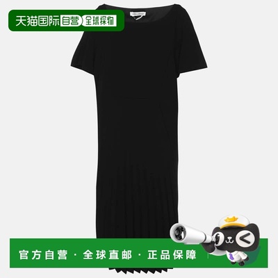 自营Marina Rinaldi Black Crepe Pleated Dress - black 美国奥
