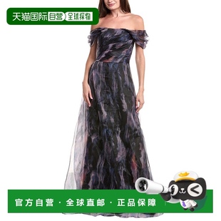紫色 Ruiz露肩硬纱礼服 美国奥莱直发 Rene 自营