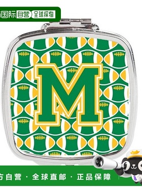 自营 Carolines Treasures CJ1069-MSCM 字母 M 足球绿色和正品