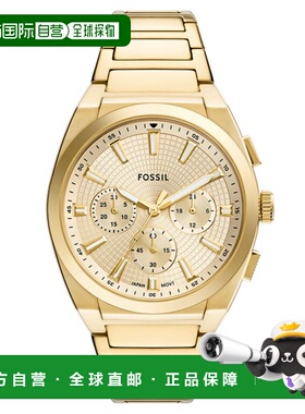 自营Fossil Men's Everett Gold Dial Watch - gold 美国奥莱直发