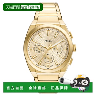 自营Fossil Men's Everett Gold Dial Watch - gold 美国奥莱直发