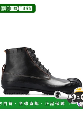 自营Maison Margiela Calfskin Lace-Up Men's Boots - black 美