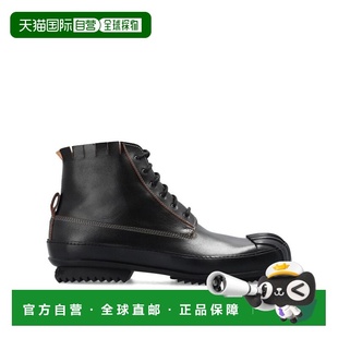 自营Maison Margiela Calfskin Lace-Up Men's Boots - black 美