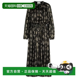 美國(guó)奧萊 自營(yíng)isabel marant薩娜黑色絲綢連衣裙 黑色 直發(fā)