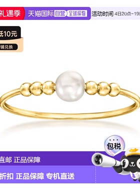 自营Ross Simons的RS Pure意大利3.5-4mm 14kt黄金黄色养殖珍珠和