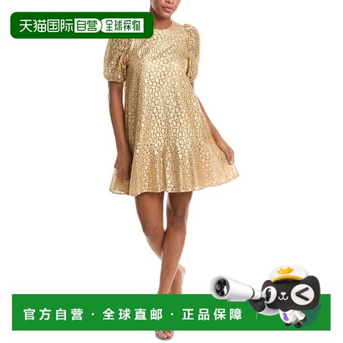 自营Jude Connally Harper蕾丝连衣裙-黄色 美国奥莱直发