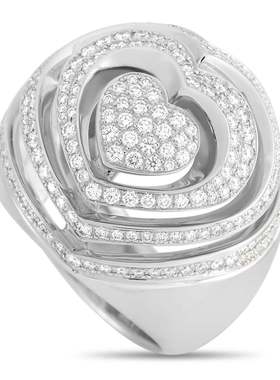 自营 Chopard 18K 白金 1.17 克拉钻石戒指 - 白色 美国奥莱直发