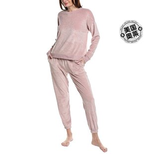 直发 美国奥莱 粉色 件套上衣和慢跑休闲套装 DKNY