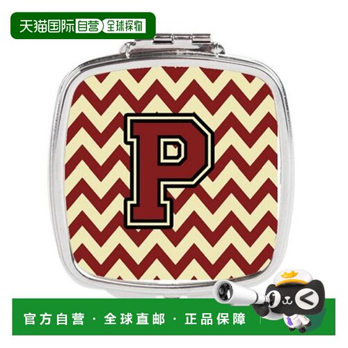 自营Carolines Treasures CJ1061-PSCM 字母 P 雪佛龙栗色和正品