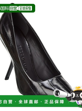 自营 salvatore ferragamoFerragamo Erica X5 缎面高跟鞋 - 黑色