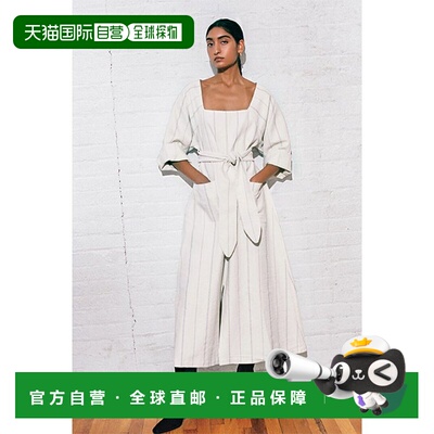 自营Mara Hoffman Shay Midi连衣裙-米色 美国奥莱直发