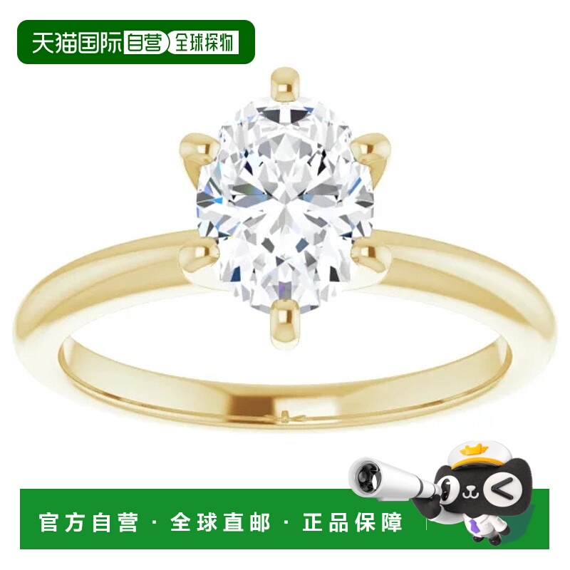 自营 pompeii31 克拉椭圆形单石钻石订婚戒指 实验室培育 14k 白