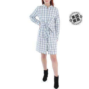 Shirtdress Above calvin Plaid chambray Knee klein女士