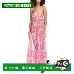 Silk 美国奥莱直 自营Etro Oryx Dress pink Maxi Lungo Blend