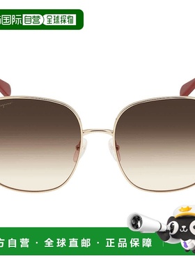 自营Salvatore Ferragamo Brown Gradient Square Ladies Sunglas