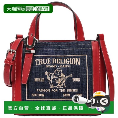 自营True Religion Arvin Buddha Motif Crossbody Tote - red 美