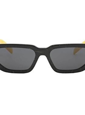 自营Prada Dark Grey Rectangular Men's Sunglasses PR 09ZS 19D