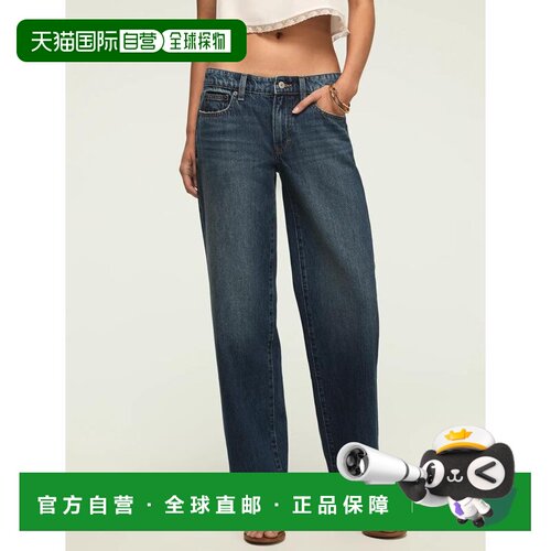 自营lucky brandLucky品牌女装Baggy-深蓝色 美国奥莱直发直筒裤