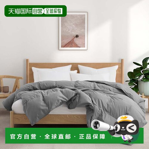 自营puredown鹅毛羽绒四季被 灰色 - 灰色 美国奥莱直发