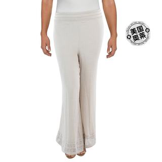 jm collectionPlus Womens Woven Wide-Leg Palazzo Pants - suga