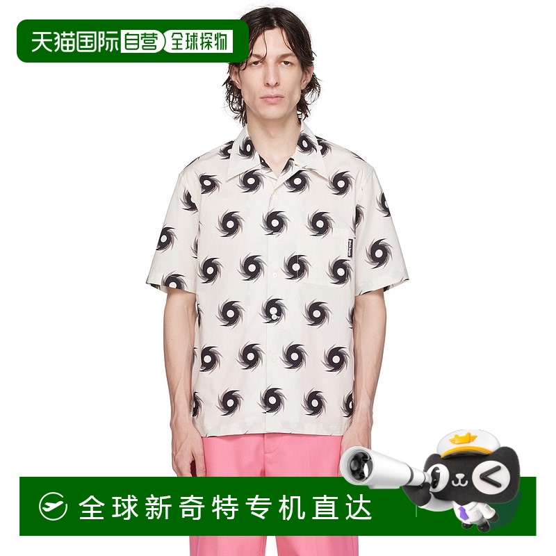 1h可退 香港直邮潮奢 Palm Angels 棕榈天使 男士 白色印花衬衫 P