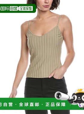 自营Vince Rib V-Neck Cami - brown 美国奥莱直发性感背心吊带