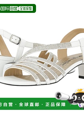 自营 walking cradles行走摇篮Lettie凉鞋女式9.5白色皮革可调节K