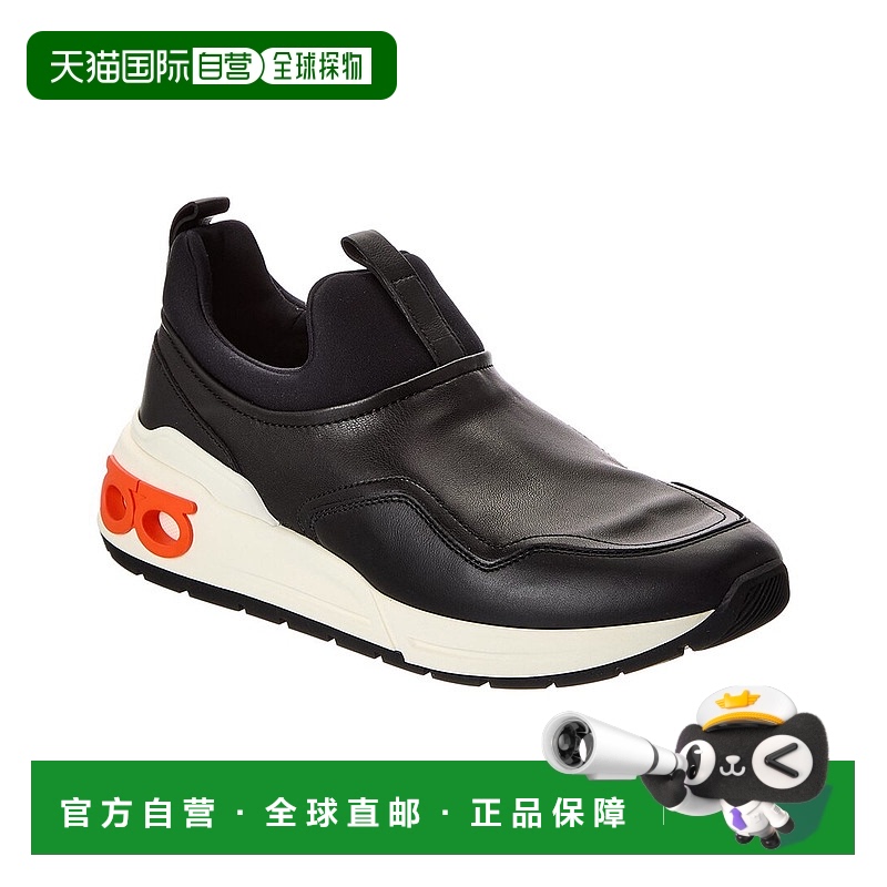 自营 salvatore ferragamo菲拉格慕Cosma皮革运动鞋-黑色 美国奥