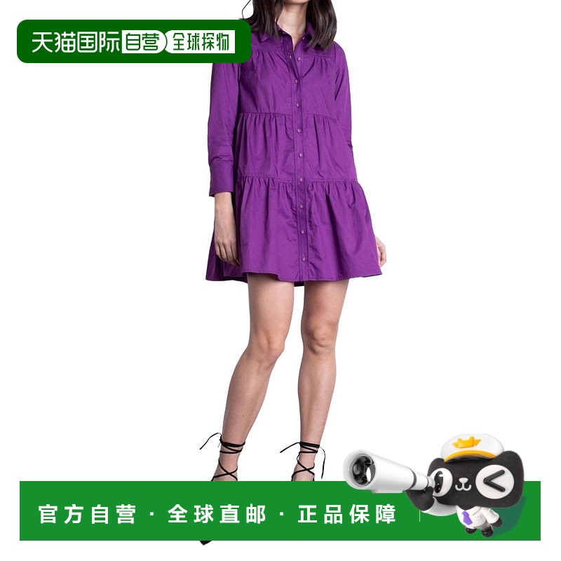 自营karina grimaldiCora Mini Dress In Magenta - magenta 美国