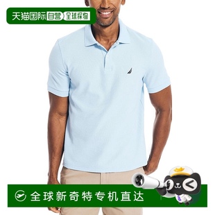 正午蓝色 Polo 衫 直发 美国奥莱 nautica男式 自营 立领棉质