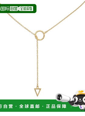 自营 liv oliver18k 金三角形和圆环套索项链 - 金 美国奥莱直发