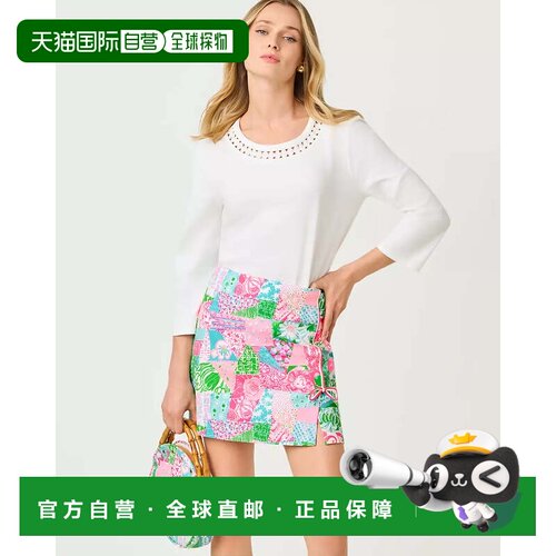 自营lilly pulitzerLa Costa Mini Skort - multi crazy quilt 美