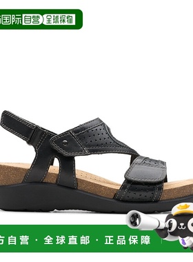 自营Clarks Calenne Carmen黑色皮革-黑色皮革 美国奥莱直发女鞋