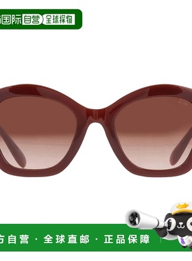 自营Coach Gradient Brown Geometric Ladies Sunglasses HC8421U