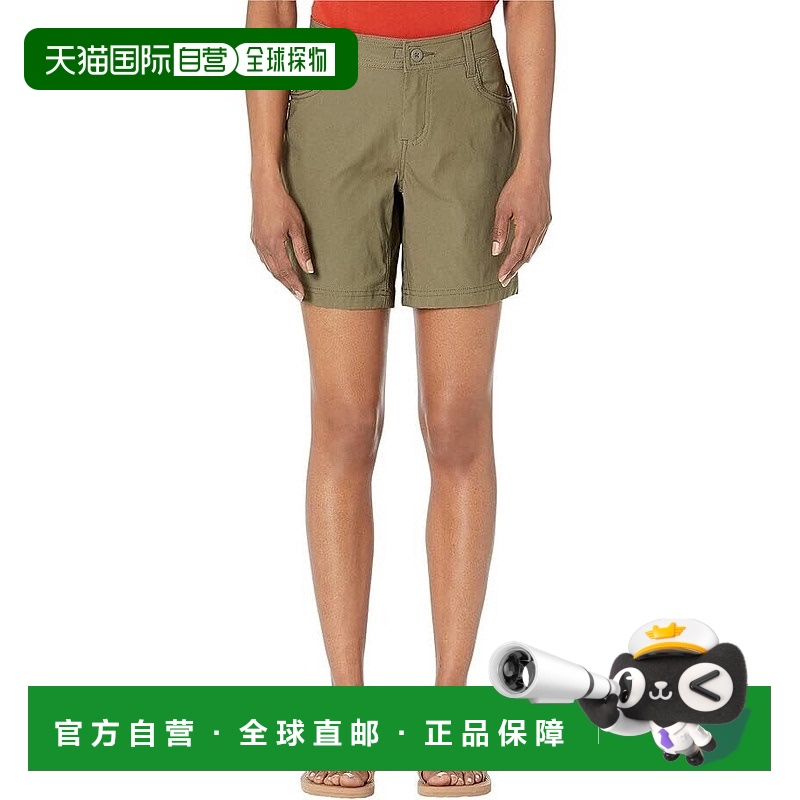 自营 PrAna Halle II短裤女式W16-07板岩绿色弹力拉链奇诺ERK335W