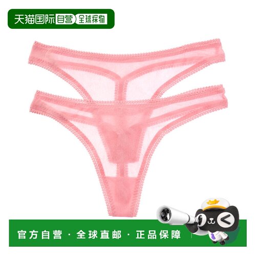 美国直邮自营on gossamerOnGossamer 2pk Hip-G Thong-粉红色 美