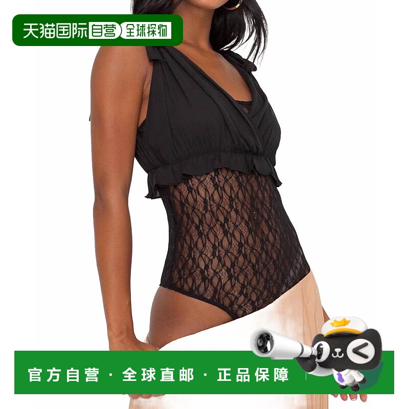 自营lushLace Bodice Bodysuit In Black - black 美国奥莱直发