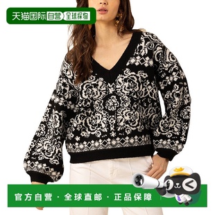 Hale 黑色 Bob V领羊毛混纺毛衣 美国奥莱直发 Jessica 自营