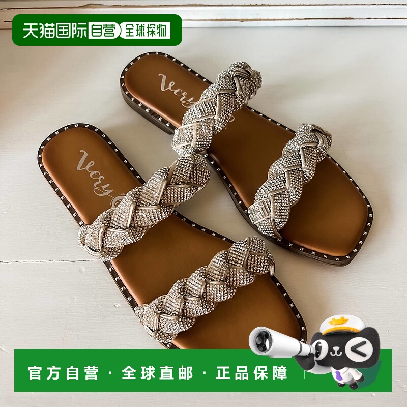 自营very g银色女式扭凉鞋 美国奥莱直发