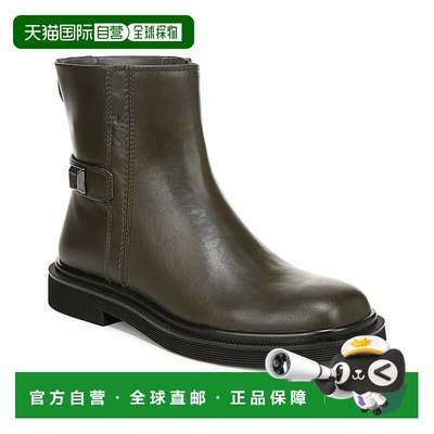 自营 franco sarto佛朗哥 萨托 阿克塞尔皮革靴-绿色 美国奥莱直