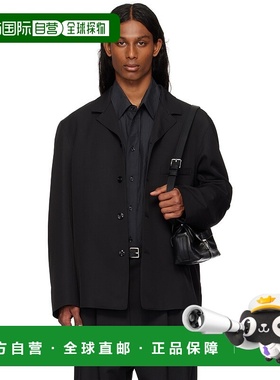 1h可退 香港直邮潮奢 Lemaire 男士 黑色 Tailored 夹克 JA1064LF