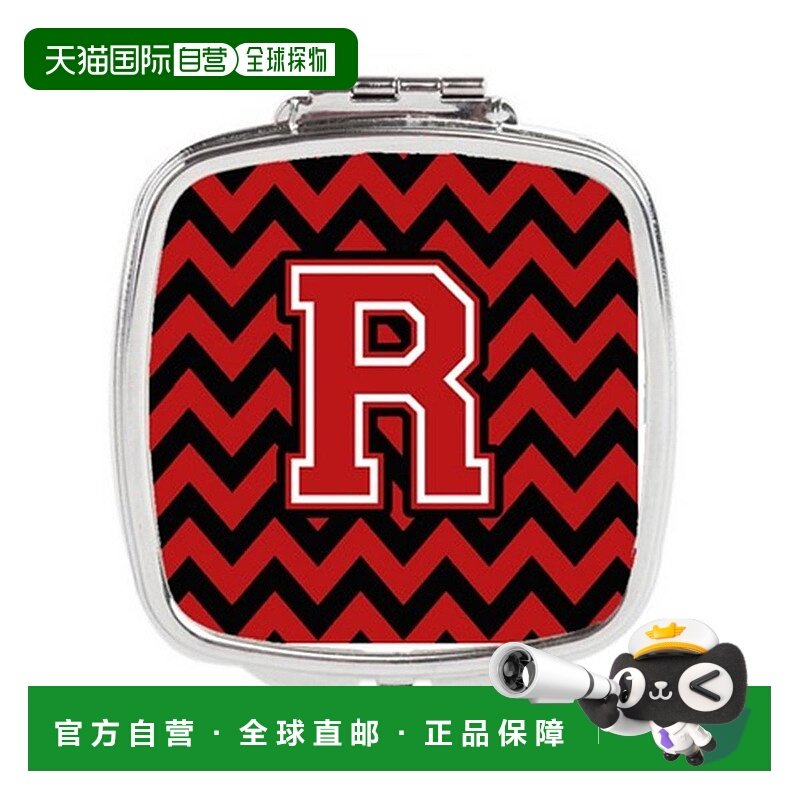 自营 Carolines Treasures CJ1047-RSCM 字母 R 雪佛龙黑色正品