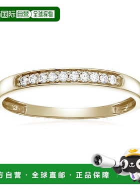 自营 vir jewels1/10 cttw 钻石婚戒 10K 金 10 石爪镶 - 黄色 美