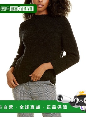 自营 St. John Chunky Boucle 亚麻混纺毛衣秋冬新款 黑色 美国奥