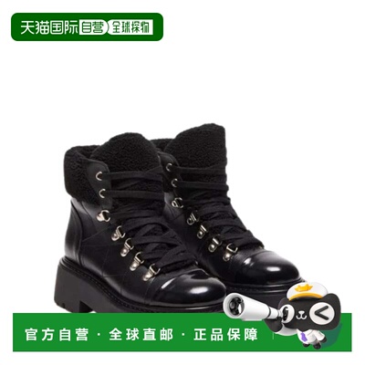 自营Women's Steve Madden Reyen Boots Black Faux Leather Roun