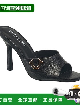 自营True Religion 女款 Sophia 露趾高跟鞋 - 黑色 【美国奥莱】