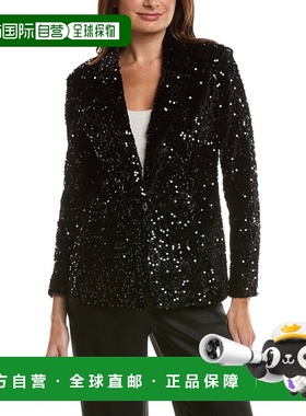 自营Nanette Nanette Lepore Velvet Sequin Jacket - black 美国