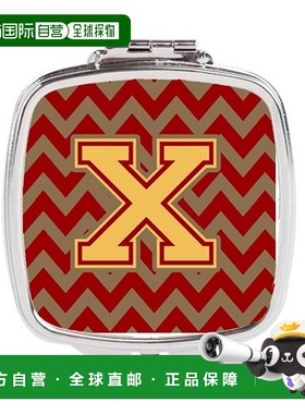 自营 Carolines Treasures CJ1048-XSCM 字母 X 雪佛龙石榴正品