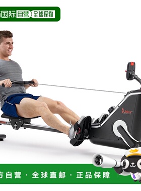 自营 sunny health & fitness智能磁划船机-深灰色 美国奥莱直发