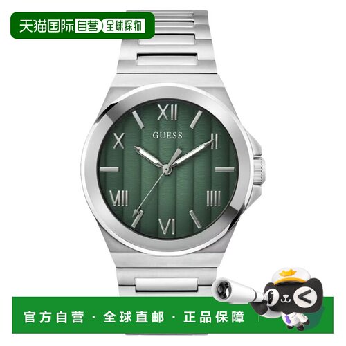 自营Guess Men's Vinyl Green Dial Watch - green 美国奥莱直发